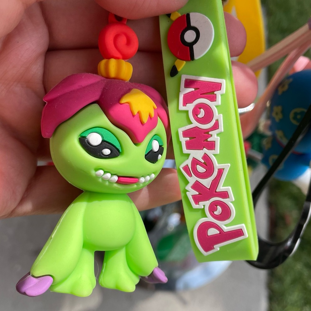 Green and Pink Keychain Toy